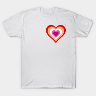 Pride Collection - Lesbian Pride Flag (Heart) T-Shirt